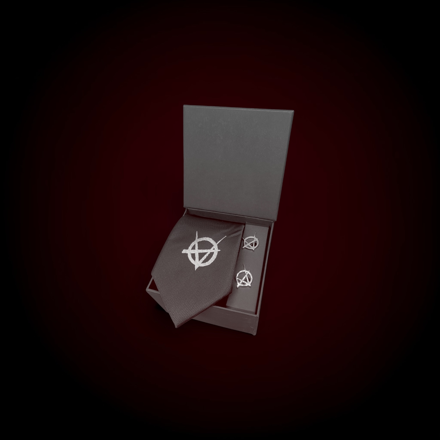 Brujah Silk Tie and Cufflinks Set