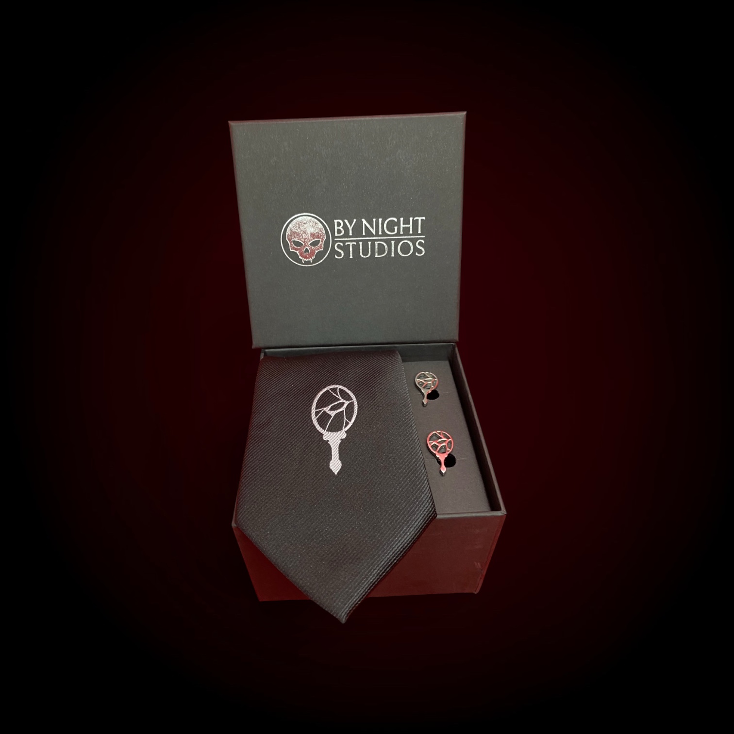 Malkavian Silk Tie and Cufflinks Set